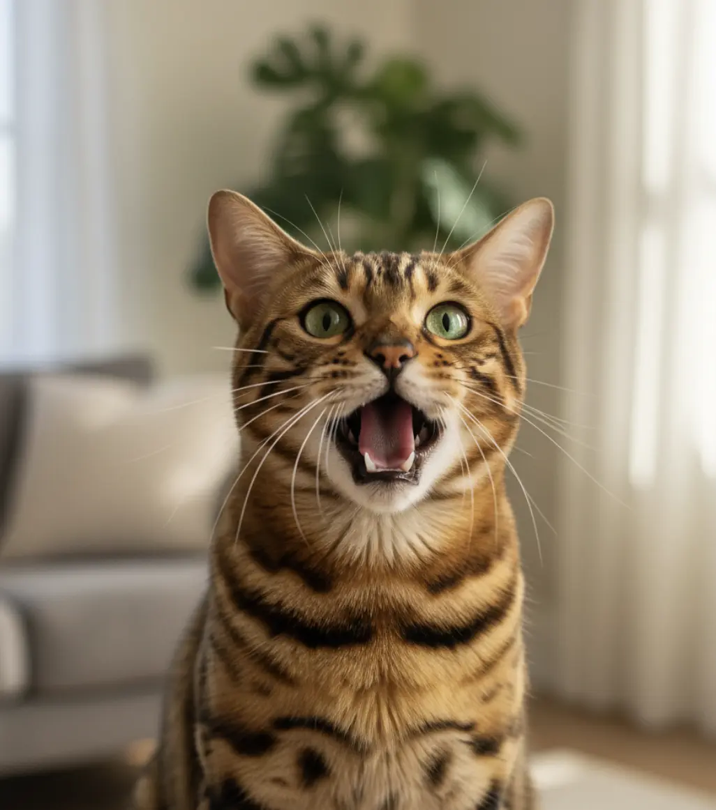 l'éducation du chat bengal : les miaulements