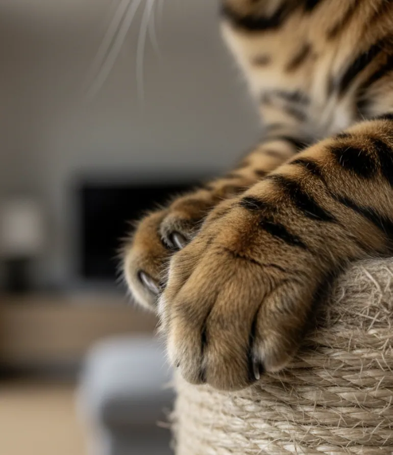 propreté du chat bengal : les griffes